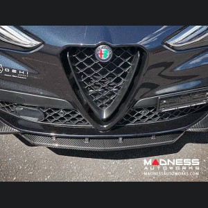  Alfa Romeo Stelvio Front Splitter - Carbon Fiber - Quadrifoglio